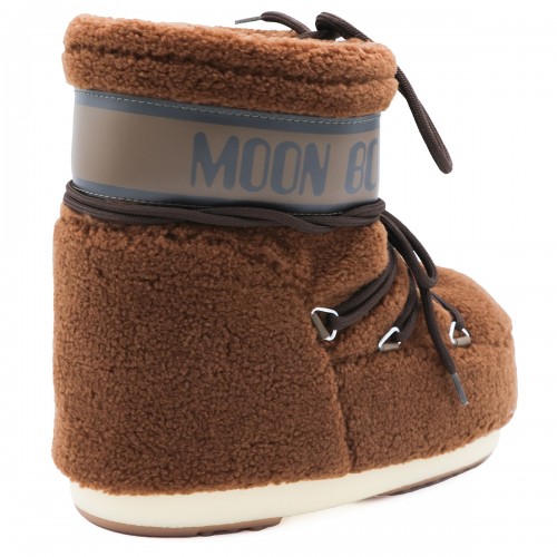 BROWN ICON LOW FLEECE BOOTS