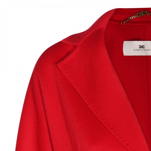 RED PASSION WOOL LONG COAT