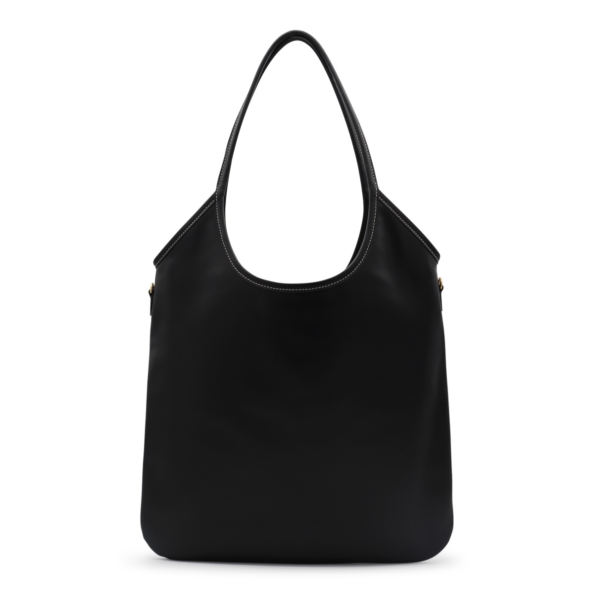 BLACK LEATHER TOTE BAG