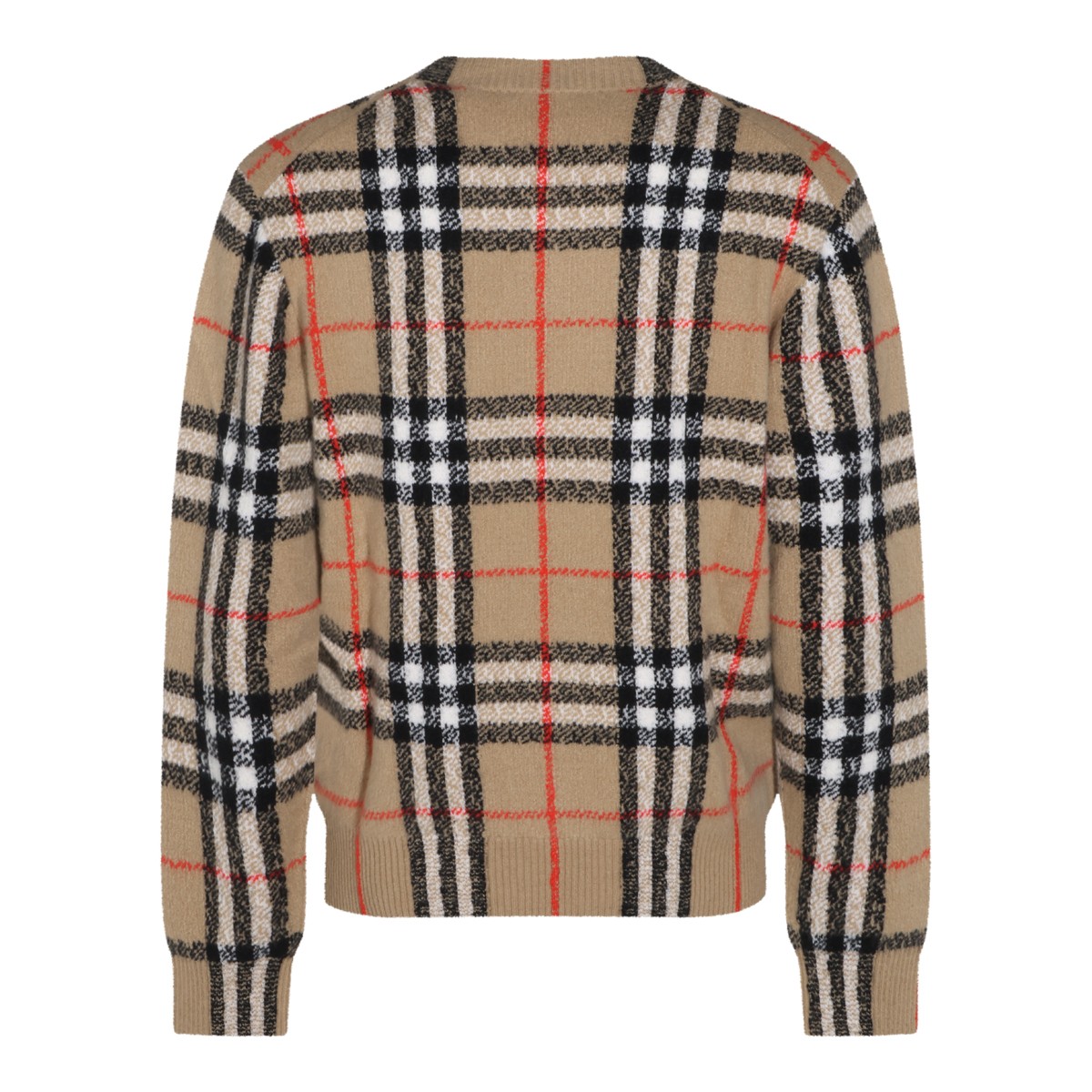 SAND IP CHECK CASHMERE SWEATER