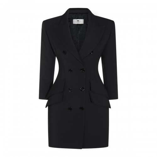 BLACK STRETCH BLAZER DRESS