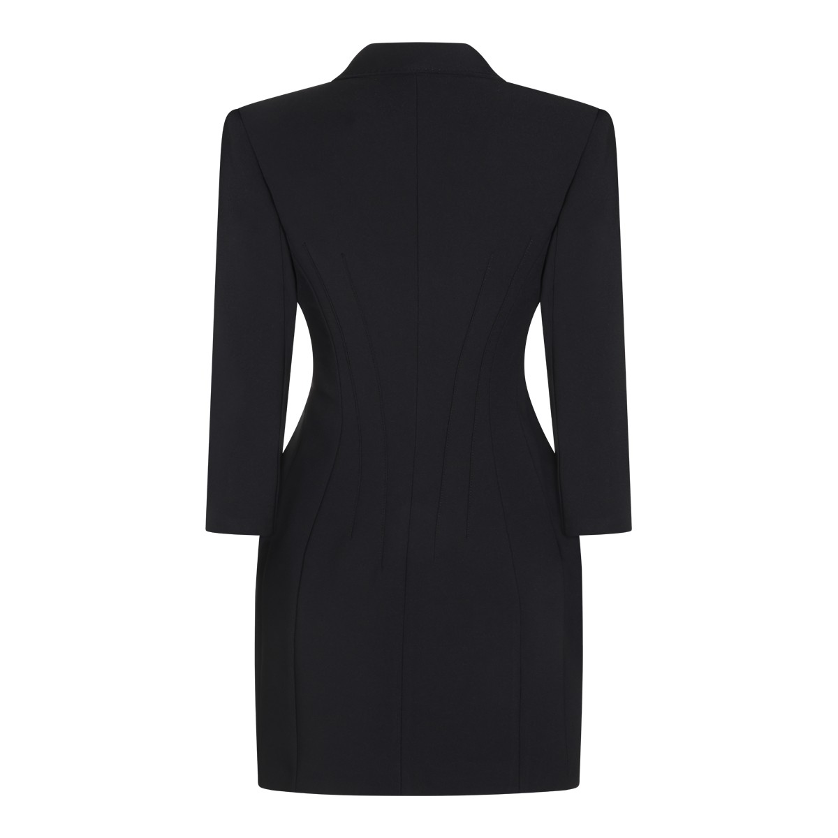 BLACK STRETCH BLAZER DRESS
