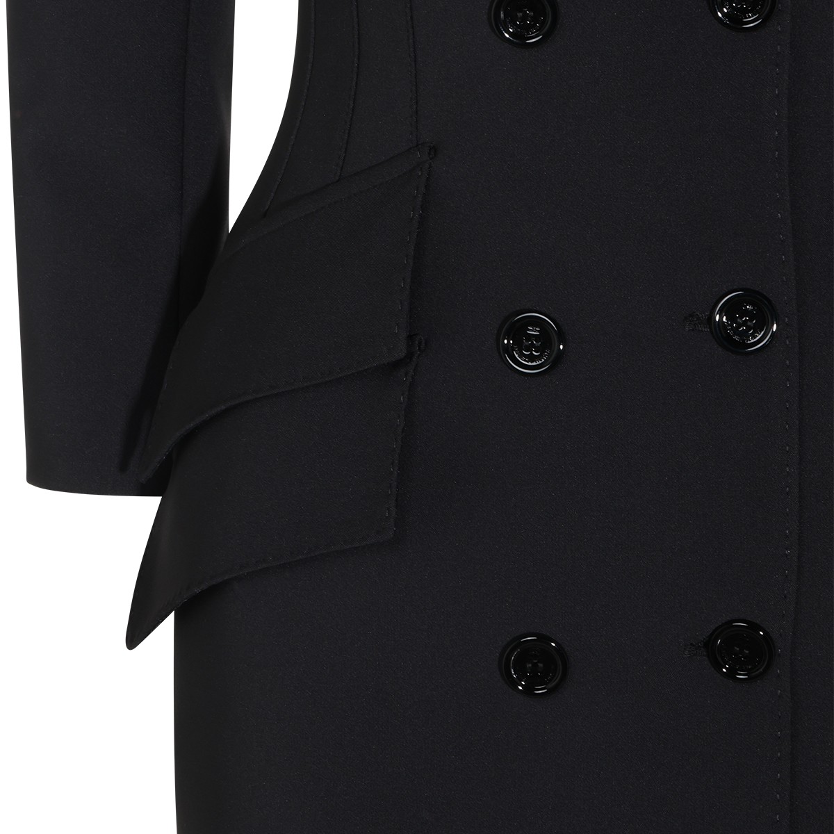 BLACK STRETCH BLAZER DRESS