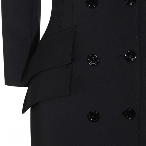 BLACK STRETCH BLAZER DRESS