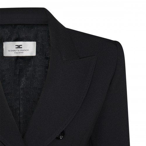 BLACK STRETCH BLAZER DRESS