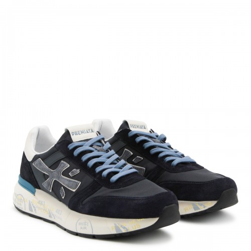 BLACK LEATHER STEVEND SNEAKERS