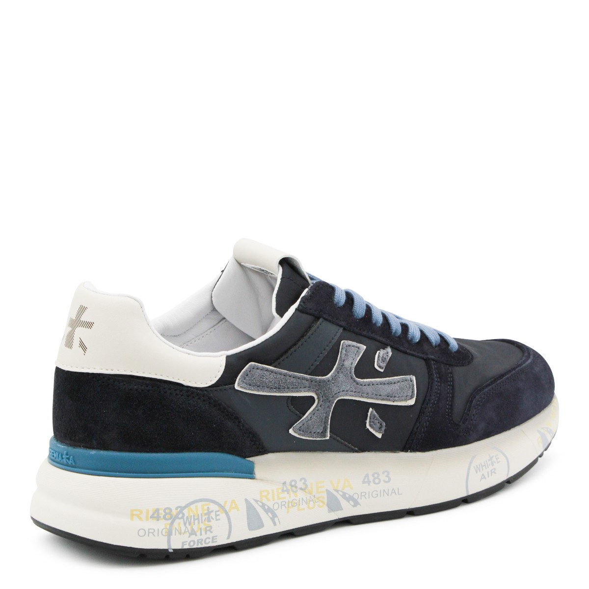 BLACK LEATHER STEVEND SNEAKERS