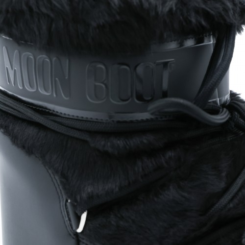 BLACK ICON LOW FAUX FUR BOOTS