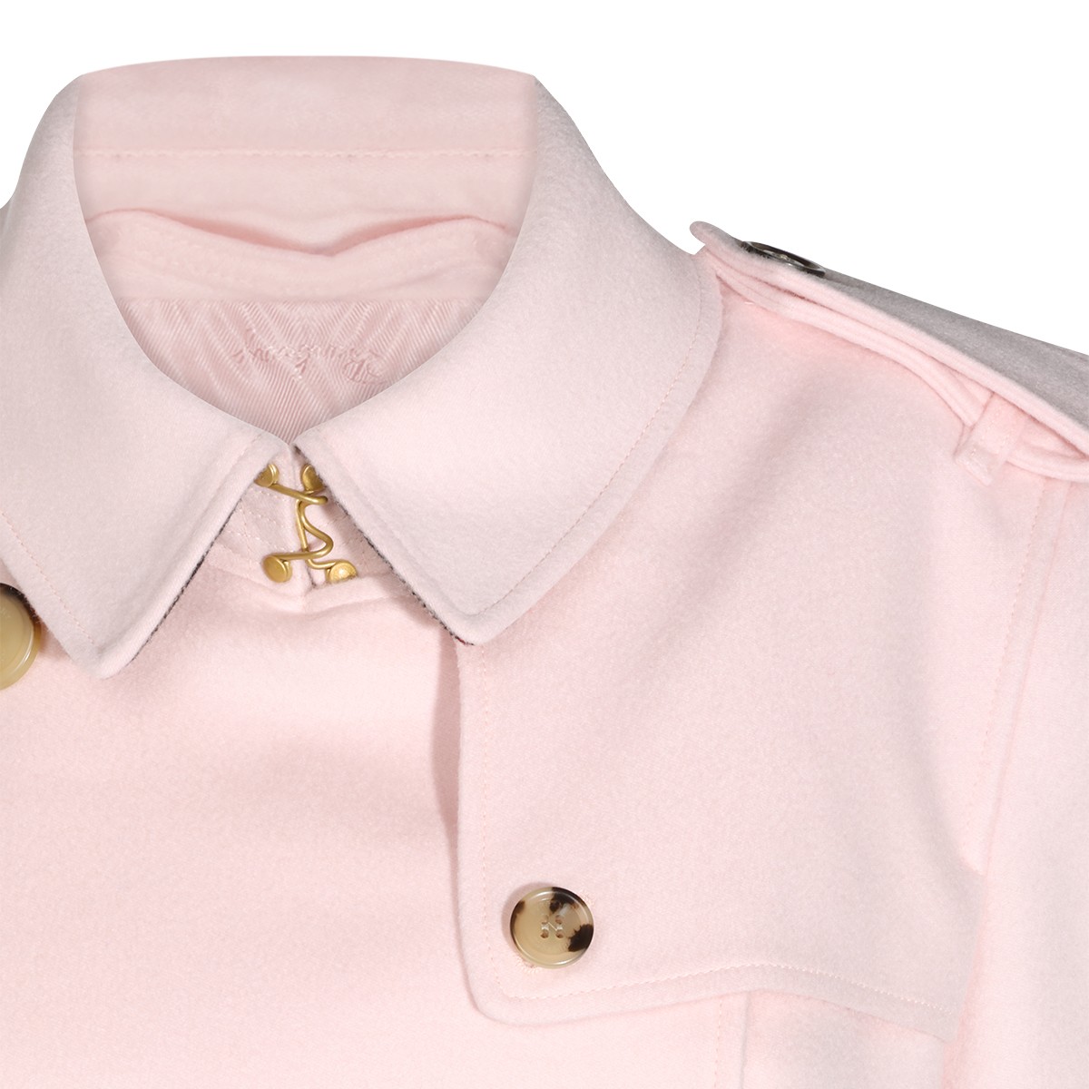 PINK CASHMERE TRENCH COAT