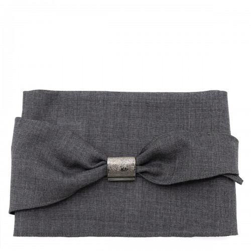 GREY WOOL TIE