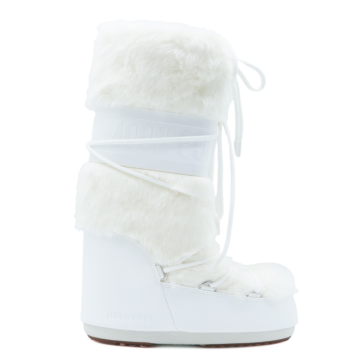WHITE ICON FAUX FUR BOOTS