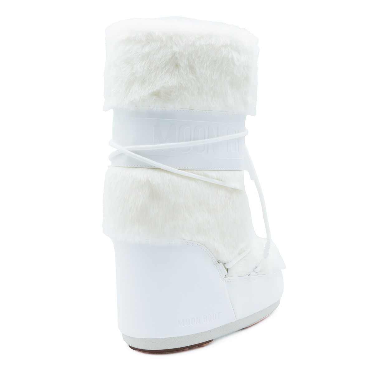 WHITE ICON FAUX FUR BOOTS