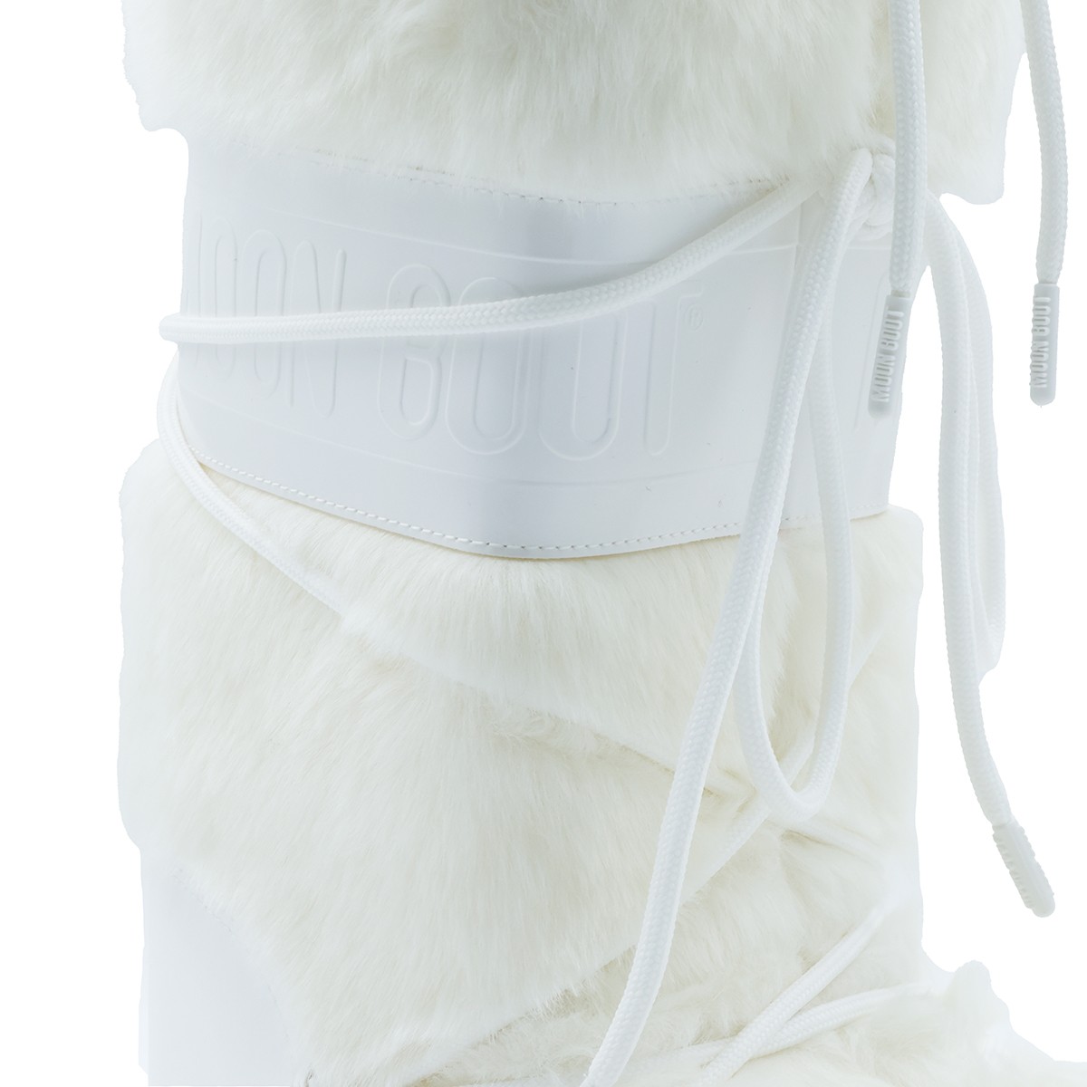 WHITE ICON FAUX FUR BOOTS