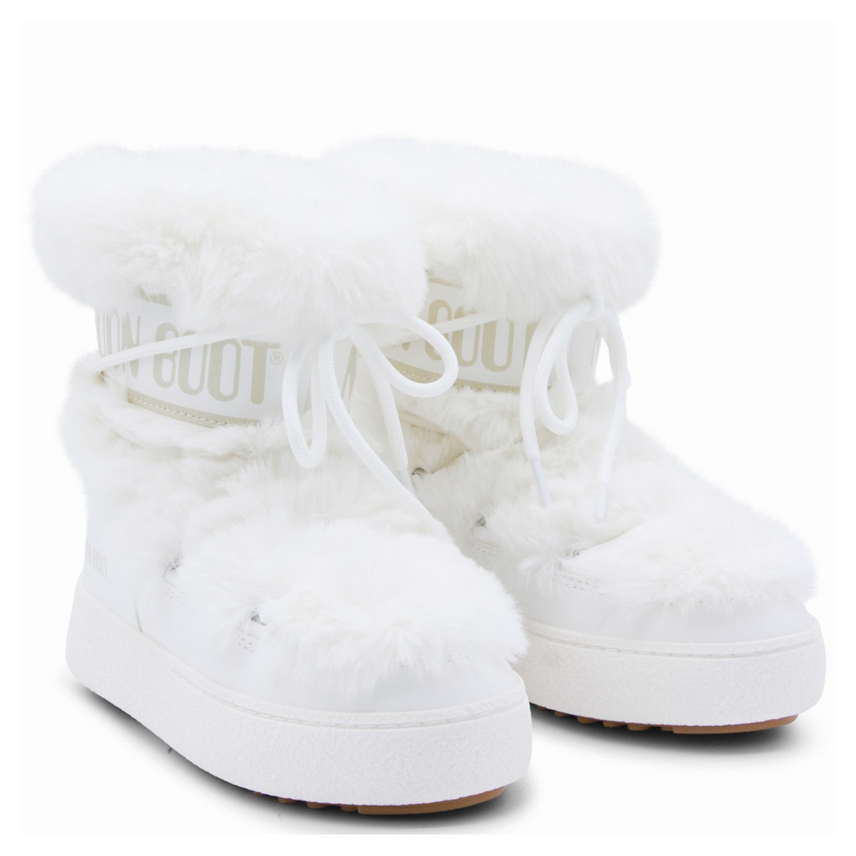 WHITE L TRACK BOOTS