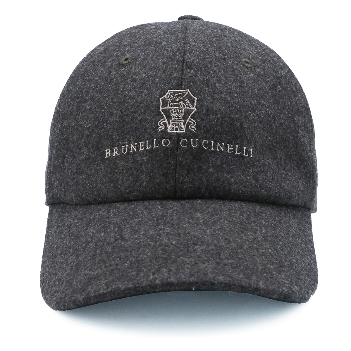 BROWN CASHMERE BASEBALL CAP
