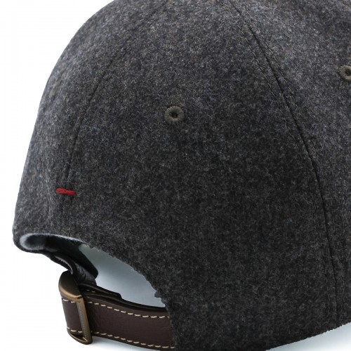 BROWN CASHMERE BASEBALL CAP 2