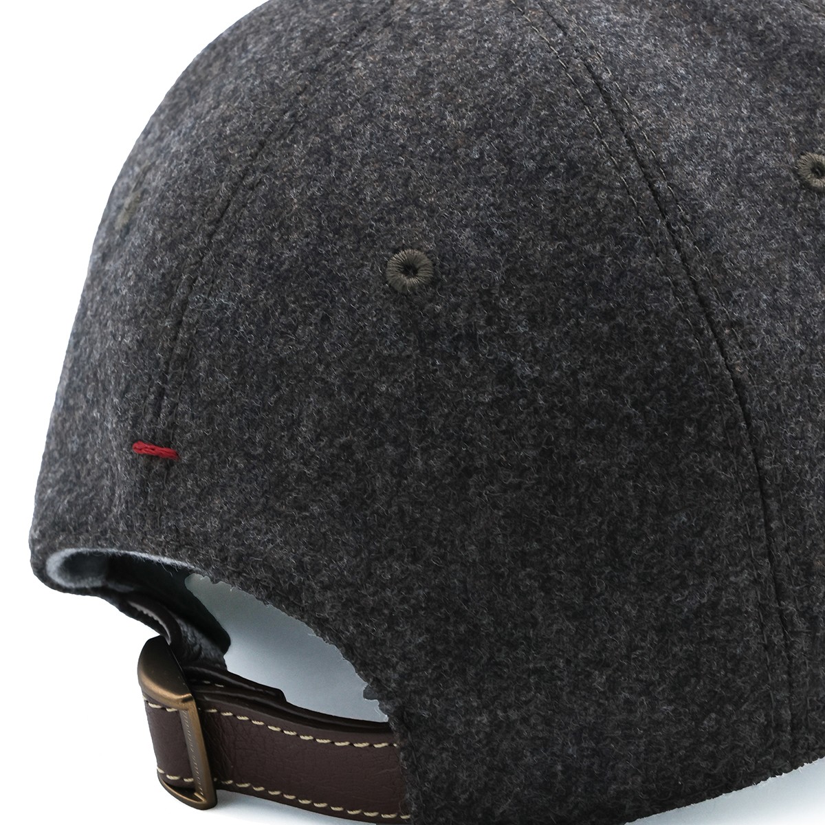 BROWN CASHMERE BASEBALL CAP