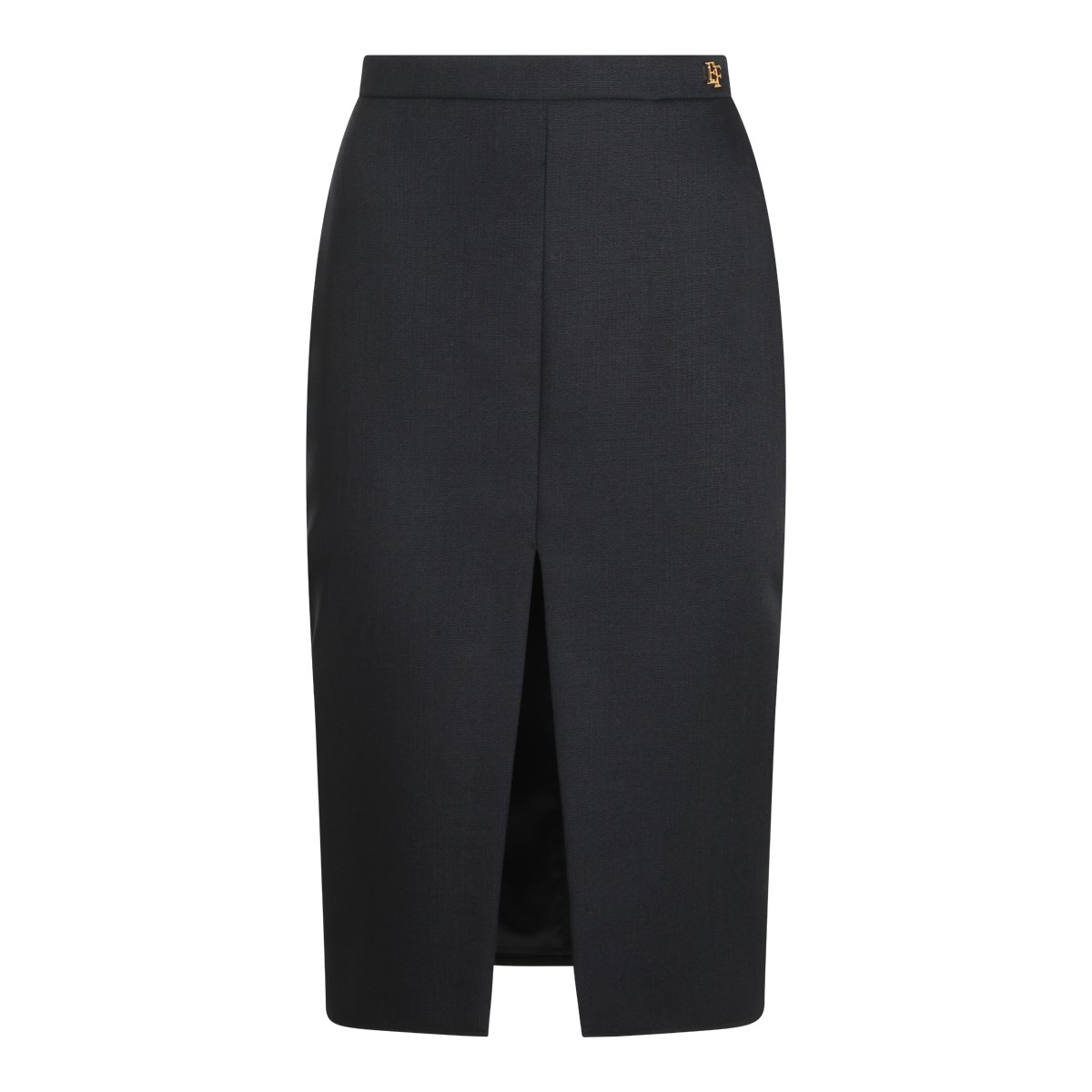 BLACK WOOL SKIRT