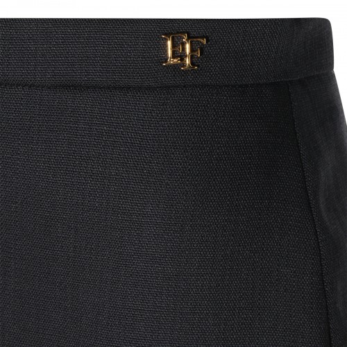 BLACK WOOL SKIRT