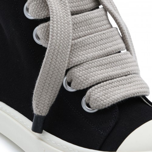 BLACK LEATHER JUMBOLACE SNEAKERS