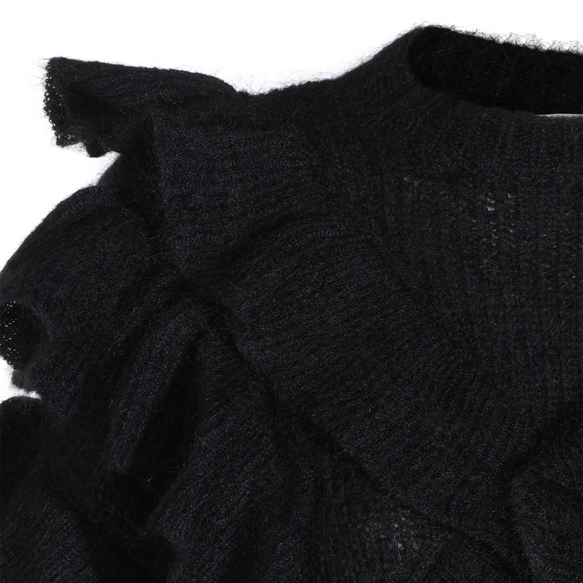 BLACK WOOL KNITWEAR