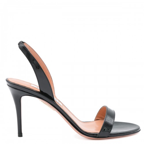 BLACK LEATHER SANDALS