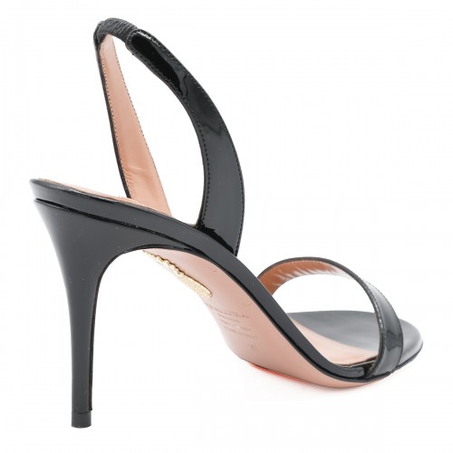 BLACK LEATHER SANDALS