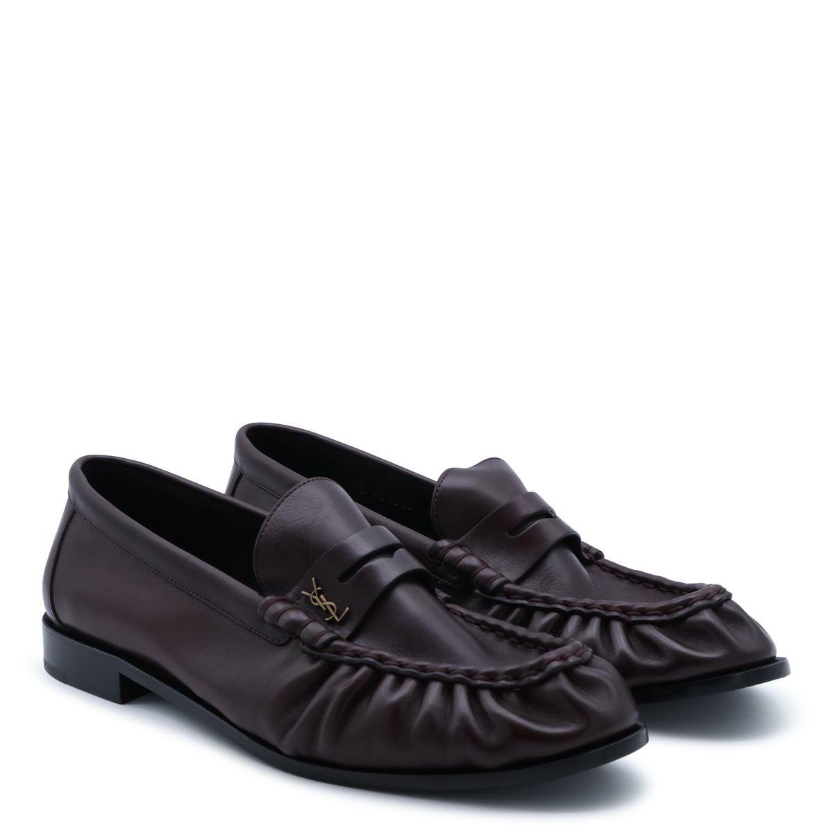 BURGUNDY LEATHER LOAFERS