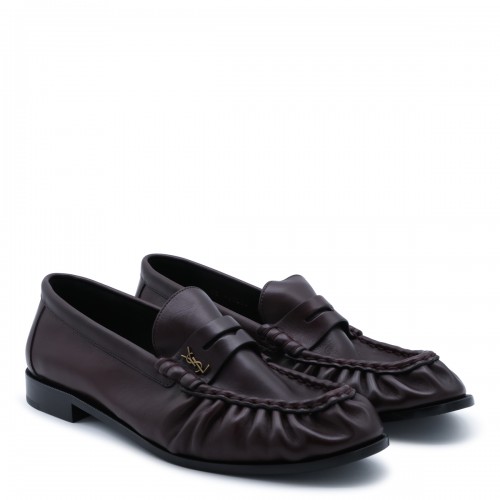 BURGUNDY LEATHER LOAFERS