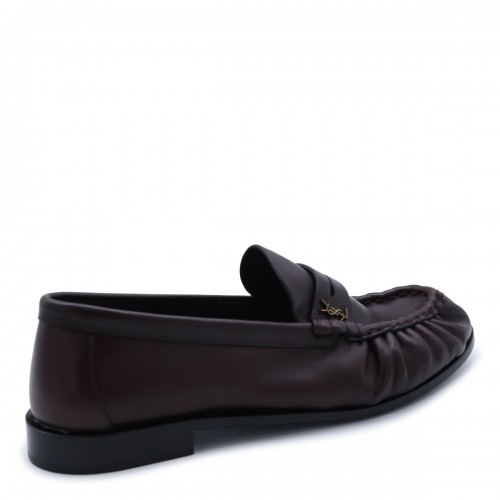 BURGUNDY LEATHER LOAFERS