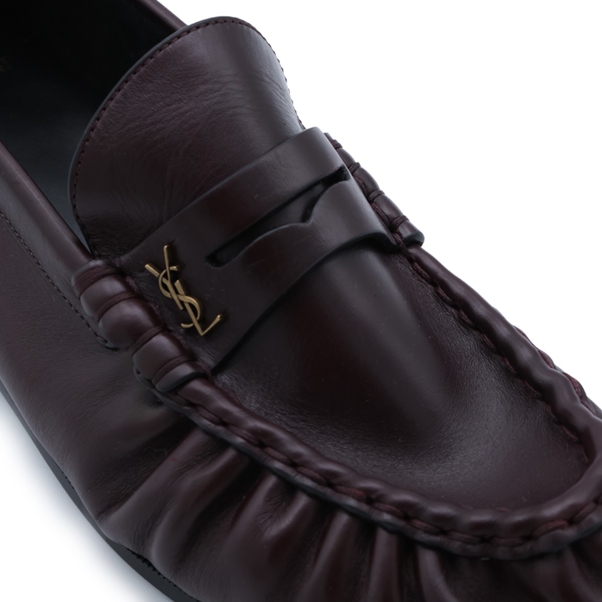 BURGUNDY LEATHER LOAFERS