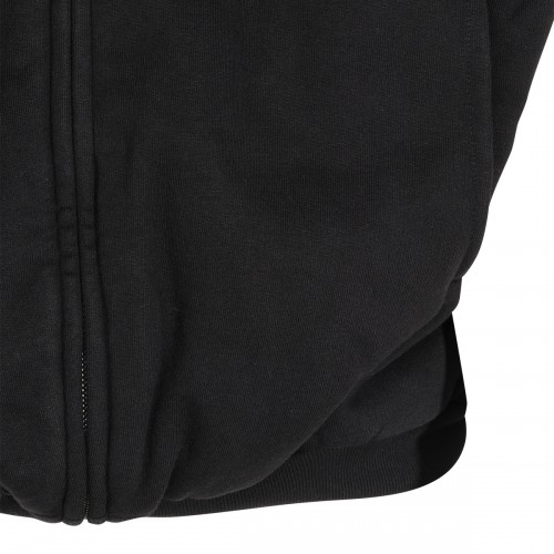 BLACK COTTON CAPE HOODIE