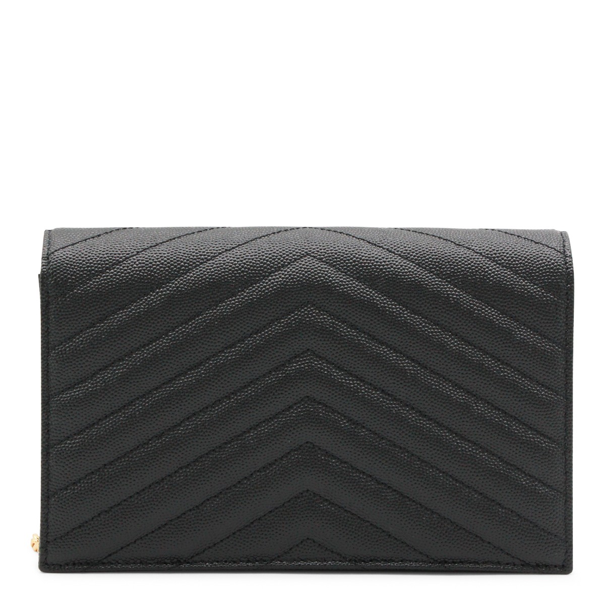 BLACK LEATHER ENVELOPE MINI BAG