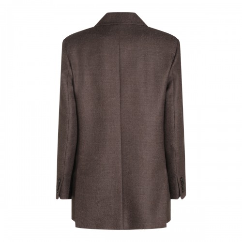 CHOCOLATE WOOL BLAZER 2
