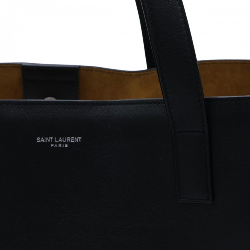 BLACK LEATHER TOTE