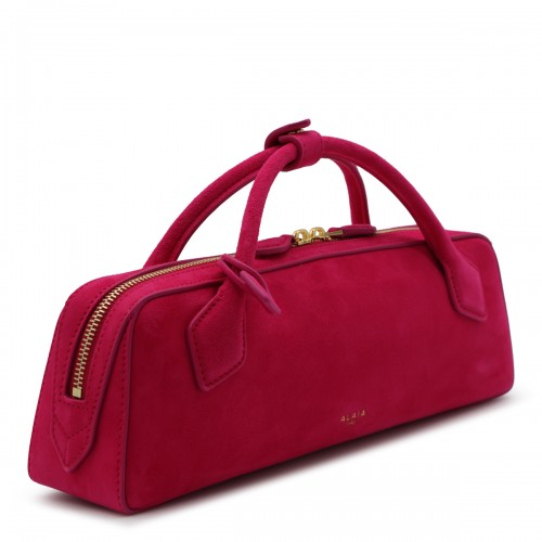 FUCHSIA LE TECKEL SUEDE CLUTCH 2