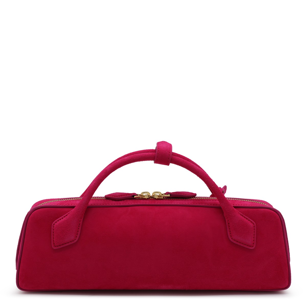 FUCHSIA LE TECKEL SUEDE CLUTCH