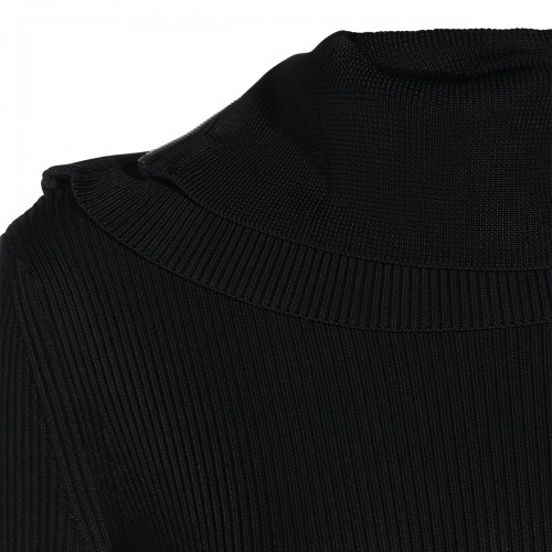 BLACK VISCOSE DRESS