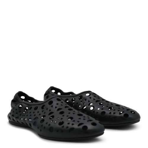 BLACK LEATHER VIENNE FLATS 2