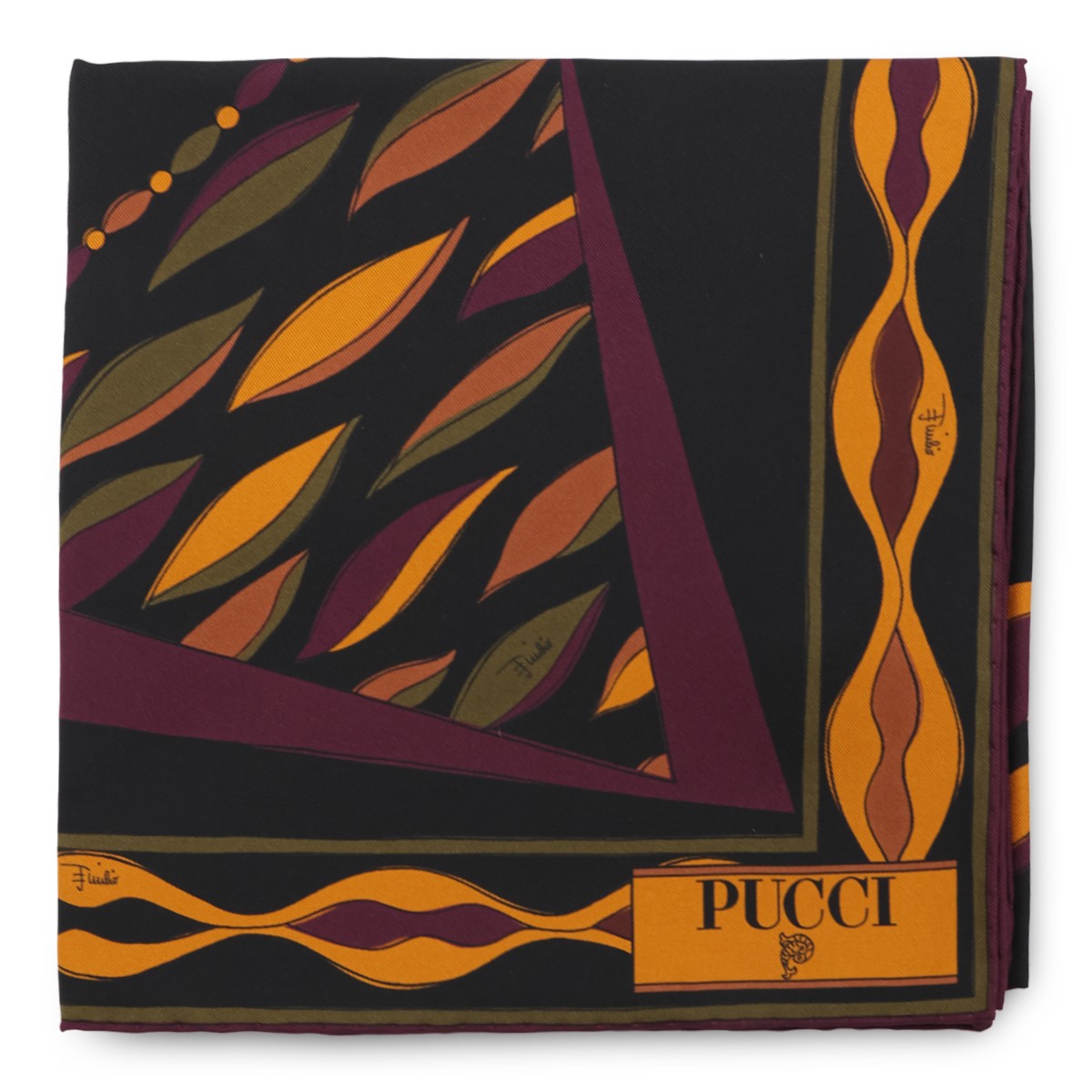 BURGUNDY AND GOLD SILK SCARF