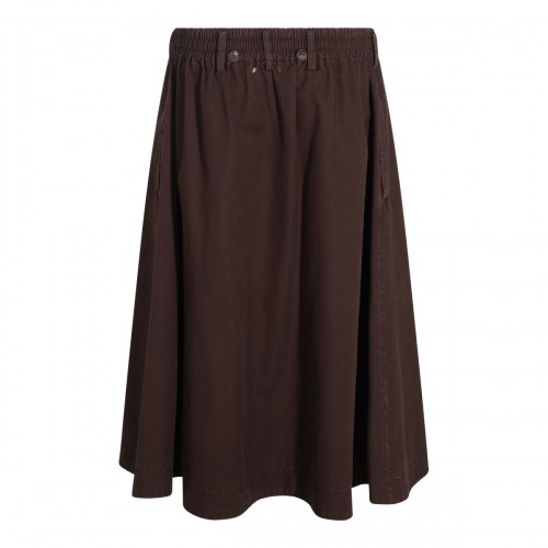 BROWN COTTON SKIRT