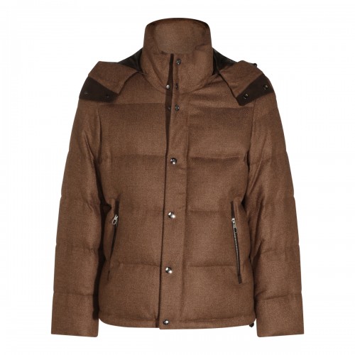 TAUPE PUFFER DOWN JACKET