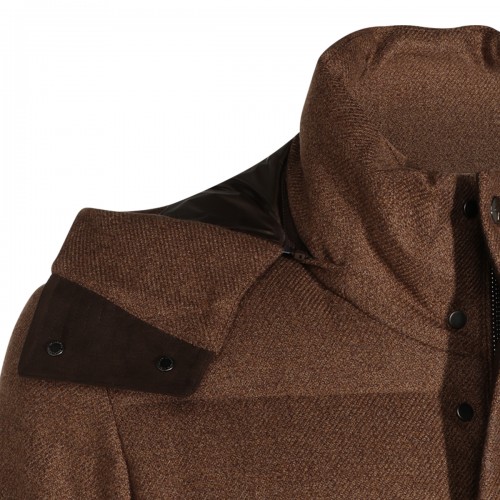 TAUPE PUFFER DOWN JACKET