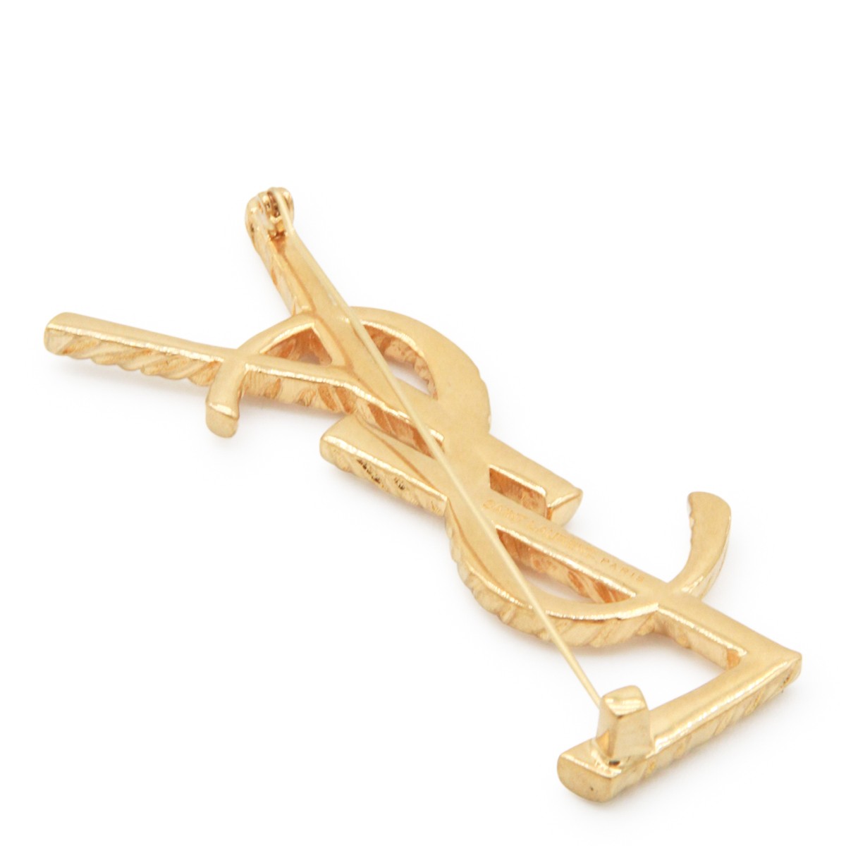 GOLD METAL OPYUM BROOCH
