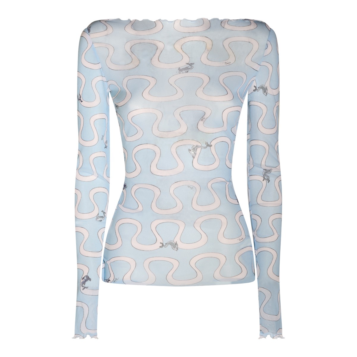 LIGHT BLUE NYLON TOP