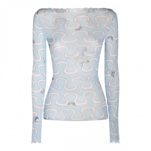 LIGHT BLUE NYLON TOP