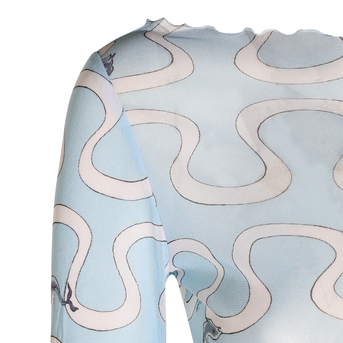 LIGHT BLUE NYLON TOP