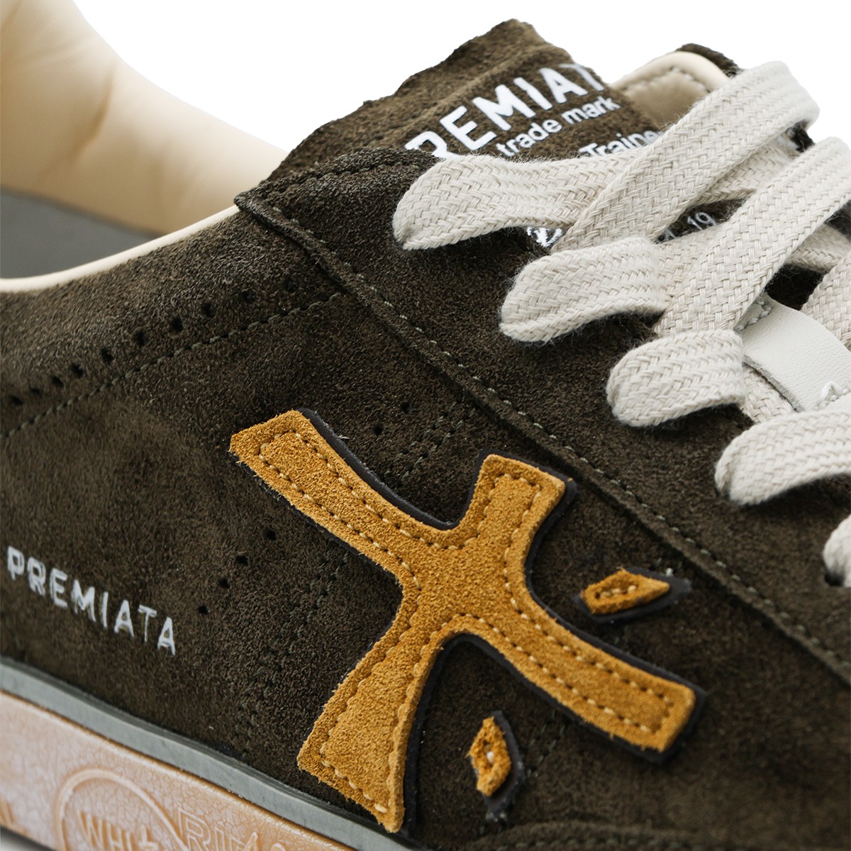 OLIVE GREEN LEATHER SNEAKERS