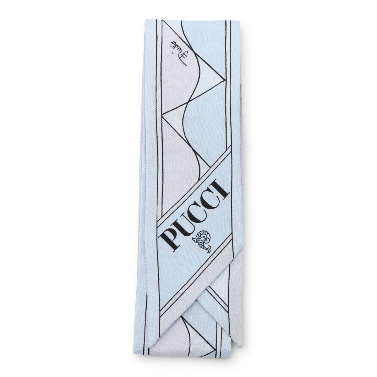LIGHT BLUE SILK BANDEAU