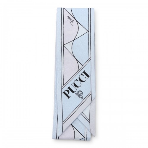 LIGHT BLUE SILK BANDEAU